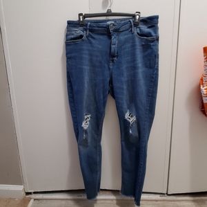 Used Old Navy High Rise Rockstar Ripped Jeans